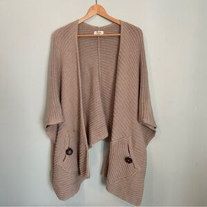 Neon Buddha Tan Shrug with Waterfall Front